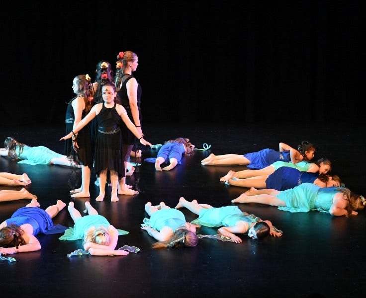 Students performing dance