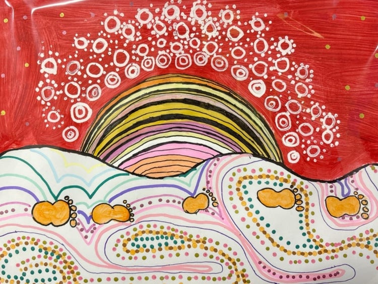 Aboriginal artwork created by student
